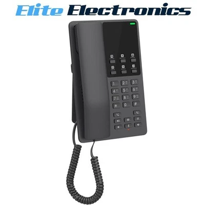 Grandstream GHP621 Desktop Hotel Voice IP Phone, PoE, Wired Handset - Black - Image 1 of 3