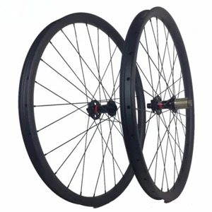 27,5 Zoll Carbon XC Mountain Laufradsatz Drahtreifen Tubeless für Langlauf Fahrrad - Bild 1 von 11