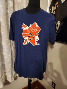 Adidas London 2012 Olympics Blue Short Sleeve T-Shirt Size Medium - Picture 1 of 2