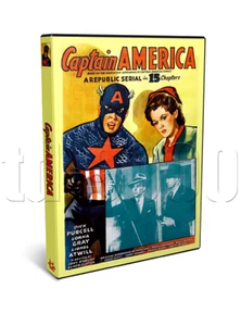Captain America (1944) 15 Chapter Republic Movie Serial Cliffhanger (2 x DVD) - Imagen 1 de 6