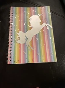 Hojas forradas de unicornio arco iris para bloc de notas de diario 5x7 - Imagen 1 de 2