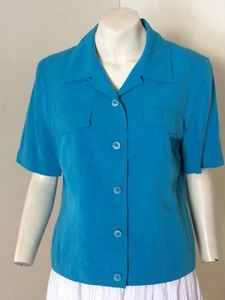 **GREAT!! Teal Lined Heavy Shirt / Jacket By Country Casuals - Size 12 - Great - Picture 1 of 3