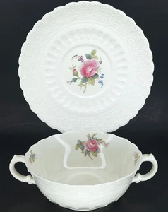 Spode Jewel Copeland Billingsley Rose Handled Cream Soup Bowl Saucer Replacement - Picture 1 of 7