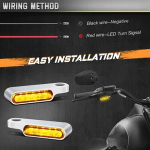 Motorcycle Turn Signals Light For Harley Sportster Dyna Iron 883 Fat Bob Softail - Picture 1 of 9