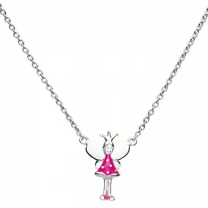 New Kit Heath Kids Silver & Pink Enamel Tooth Fairy Necklace - Picture 1 of 1