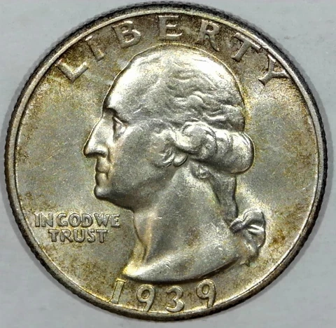1939 Washington Quarter Choice UNC #x273 Cover