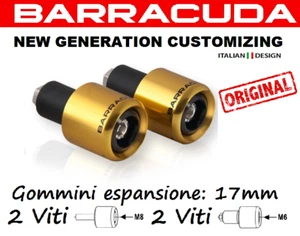 Contrappesi ORO + Adattatori per Manubrio ORIGINALE BMW S 1000 R 2013-2019 - Foto 1 di 3