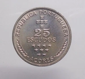 Portugal 25 escudos 1980 Azores Km#43 UNC - Picture 1 of 2