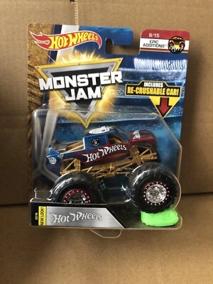 HOT WHEELS DIECAST MONSTER JAM - Hot Wheels - Includes Re-crushable Car! - image 1 of 2