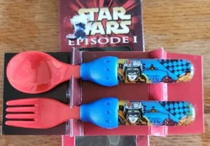 Neu in Verpackung Star Wars Episode I Floating Aniken Podrace 2-tlg. Set Utensilien Gabel Löffel - Bild 1 von 18