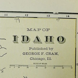 "Antiguo mapa de Idaho 1901 Boise City Meridian Nampa original 14"" X 22""" - Imagen 1 de 6