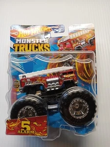 2023hotwheels Monster Trucks 5 Alarm Firetruck TREASURE HUNT - Picture 1 of 2
