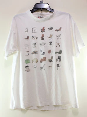 Camisa vintage de sillas icónicas de museo de diseño Vitra - talla grande Foto 1 de 4