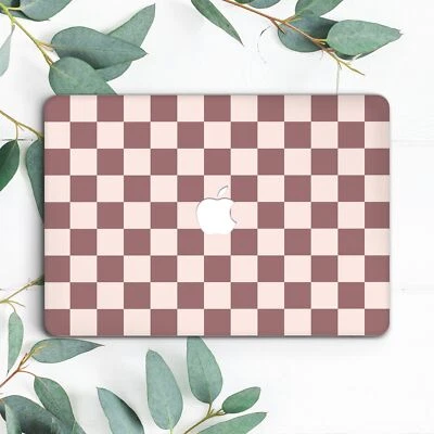 Estuche rígido rosa pálido a cuadros geometría para Macbook Pro 13 14 15 16 Air 13 Foto 1 de 3