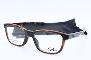 New Oakley CROSS STEP OX8106-0450 Square Polished Brown Tortoise Eyeglasses 50mm - Picture 1 of 6