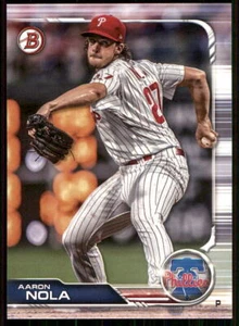 2019 BOWMAN BASE #13 AARON NOLA PHILLIES - Picture 1 of 2