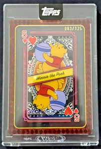 2025 Topps Mint Disney Winnie the Pooh 5 of Hearts Acetate Encased Playing /125 - Picture 1 of 2