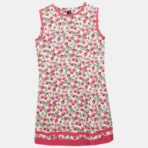 Oscar de la Renta Kids Pink Floral Print Cotton Sleeveless Dress 12 Yrs - Picture 1 of 6