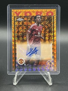 Leny Yoro AUTO 2024-25 Topps Chrome UCC Orange Geometric #/25 #CA-LY Man United - Picture 1 of 2