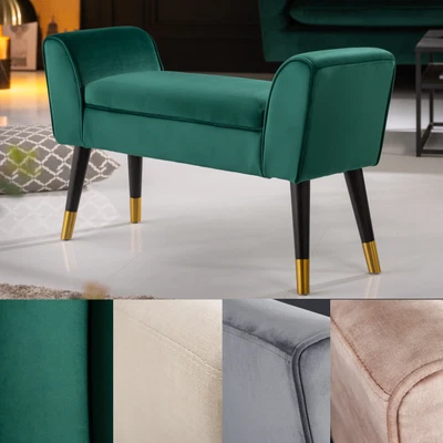 Elegante Sitzbank SCARLETT 90cm VARIANTENWAHL mit Armlehnen Polsterbank Flurbank - Bild 1 von 4