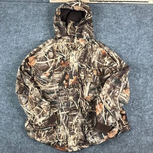 Herters Giacca da Caccia Mimetica Uomo XXL Marrone con Cappuccio Impermeabile Isolata - Foto 1 di 7