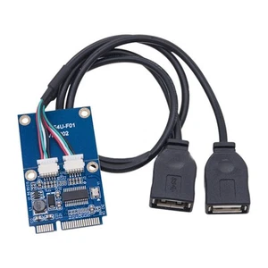 Carte d'extension PCI-E carte adaptateur PCI-E vers double port USB2.0 pour 6202 - Photo 1/6