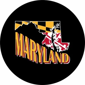 Maryland State Shape Spare Tire Cover All Sizes Available-back up camera option - Picture 1 of 6