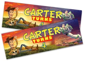 x2 Personalised Birthday Banner Toy Story Children Kid Party Decoration Poster 5 - Picture 1 of 4