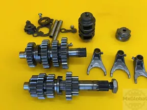 2009- 2013 KAWASAKI KX250F TRANSMISSION TRANS OUTPUT SHAFT GEARS FORKS COMPLETE - Bild 1 von 8