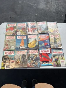 (Lot of 15) Popular Machanics 1940 To 1952 Science Magazines Graphic Covers - Picture 1 of 17