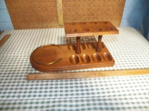 Soporte de tubo de madera de nogal vintage DECATUR INDUSTRIES para 8 tubos - sin frasco humidor - Imagen 1 de 6