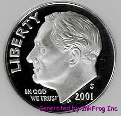 2001-S 90% Silver Roosevelt Dime Deep Cameo Gem Proof  - Image 1 of 1