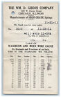1911 The Wm D Gibson High Grade Springs Company Chicago Illinois Il Postal Card