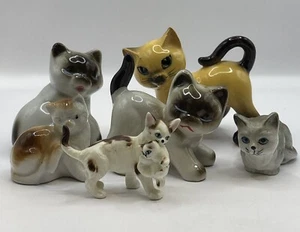 Lotto Gatti Porcellana Vintage Giappone - Foto 1 di 8