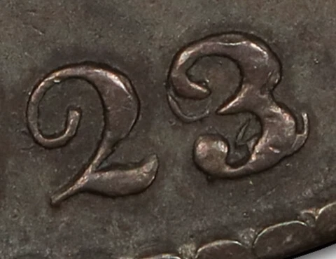 1823/2 PCGS AU $14,500 PCGS Price Guide SLIDER UNC! Sharp Overdate Large Cent 1C Cover