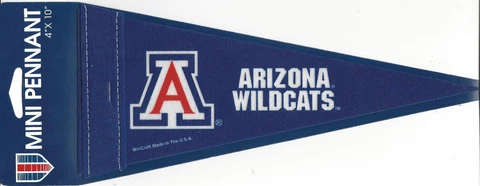 University of Arizona Wildcats 4" x 10"  Blue Mini Felt Pennant Cover