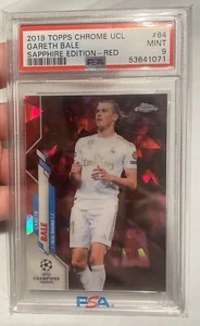 2019-20 Topps Chrome UCL Sapphire Gareth Bale /5!! PSA 9 Red High End First Year - Bild 1 von 3