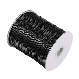 Waxed Polyester String Cord 172 Yards 1.2mm for DIY Craft Black - Picture 1 of 5