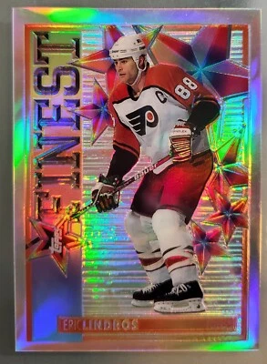 Eric Lindros 🏒TheGreat88🏒 1995 TOPPS FINEST MYSTERY 💥REFRACTOR💥 MINT ⭐HOFame - Image 1 of 4