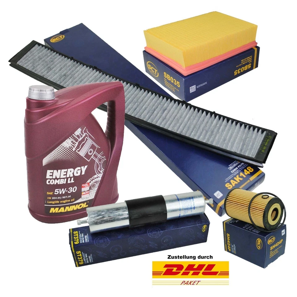 großes Servicepaket für BMW 3er E46 316 318 i Ci mit 5L Mannol 5W-30 Longlife-04 - Bild 1 von 1