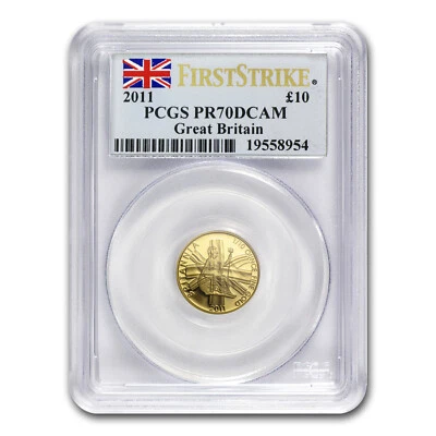 2011 Great Britain 1/10 oz Proof Gold Britannia PR-70 PCGS (FS) - Image 1 of 2
