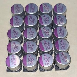 20 Condensatore 1500uF 2,5V polimerico SMD Low ESR 9 mOhm 10 x10mm - Imagen 1 de 1