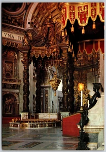 Postcard Vatican City St Peters Basilica Baldacchino Bernini - Bild 1 von 2