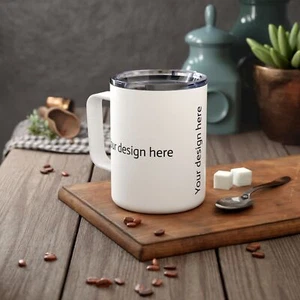 Personalisierter Thermo-Kaffeetasse, 10 Unzen maßgeschneiderter Becher Heißer Kaffee - Bild 1 von 7