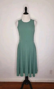 GAL MEETS GLAM Kaye Dress Size 4 Fit N Flare Sleeveless Midi Blue EXCELLENT - Picture 1 of 11
