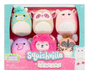 Squishmallows Squishville 2" Safari Squad 6er-Pack - Neu im Karton - Bild 1 von 2