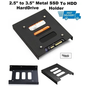 2.5" To 3.5" SSD HDD Metal Adapter Mounting Bracket Hard Drive Holder For PFE - Picture 1 of 6