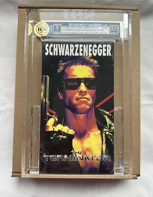 *RARE* Schwarzenegger The Terminator 1995 VHS W/ Watermark IGS Graded 9 & 8.5 - Image 1 of 4