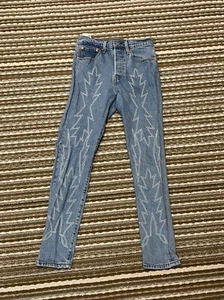 Levi's 501 S Jeans Damen 26x30 Western bestickt Straight Skinny Button Fly - Bild 1 von 15
