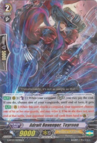 4 x Adroit Revenger, Teyrnon - G-BT03/023EN - R Near Mint / Mint, English - Image 1 of 1